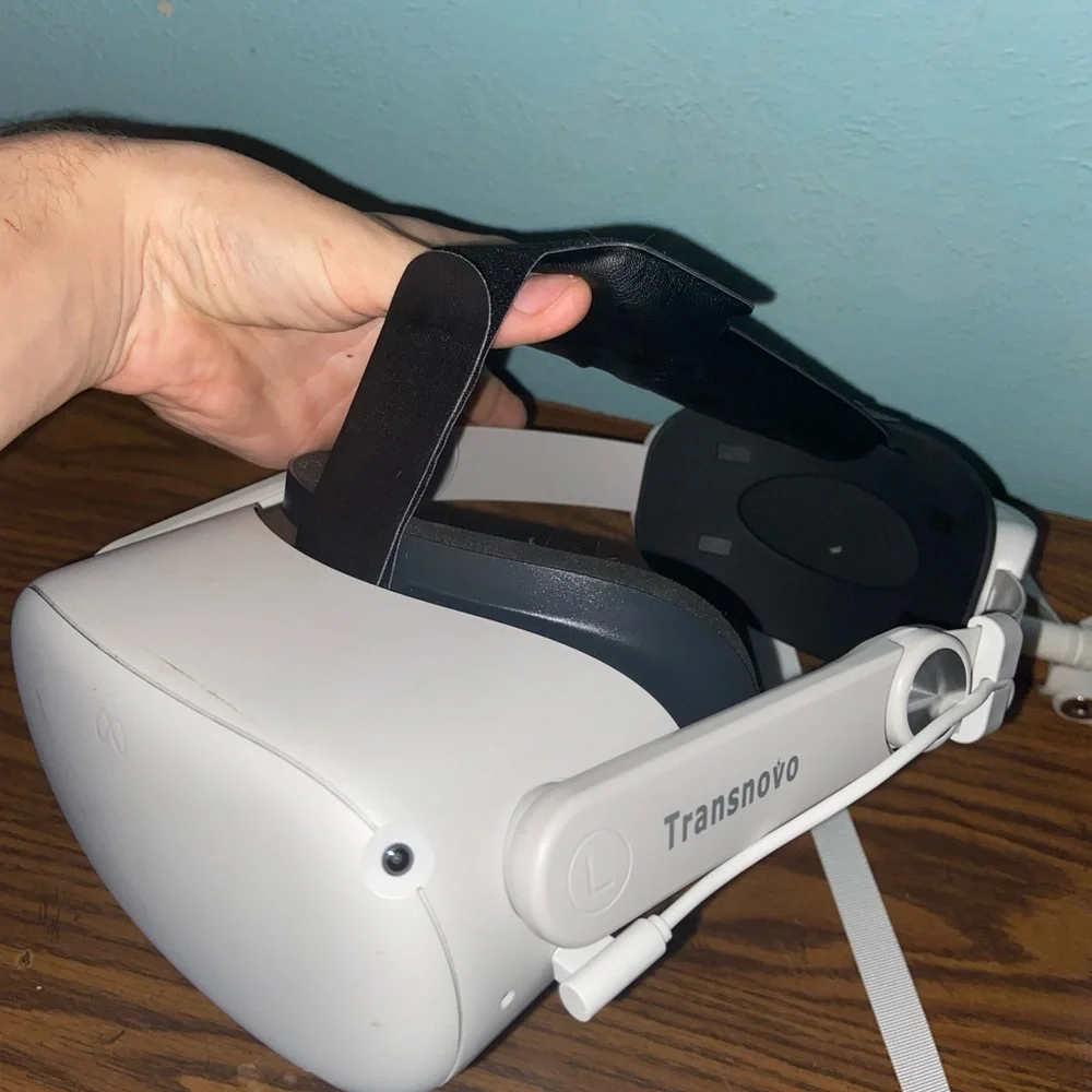 White VR Headset and Controllers
